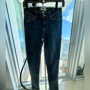 PAIGE Women's Midnight Blue Straight Leg Jeans